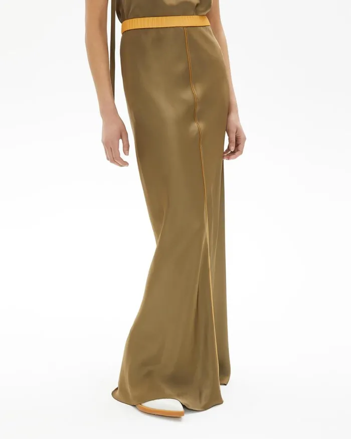 Dresses and Skirts Women Helmut Lang Satin Slip Skirt Dark Resin