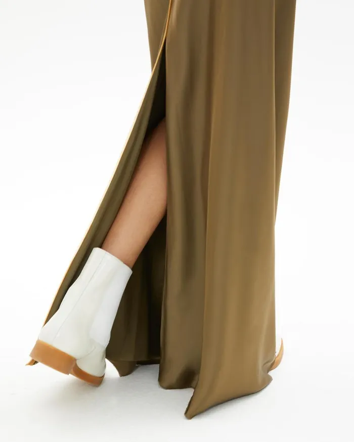 Dresses and Skirts Women Helmut Lang Satin Slip Skirt Dark Resin