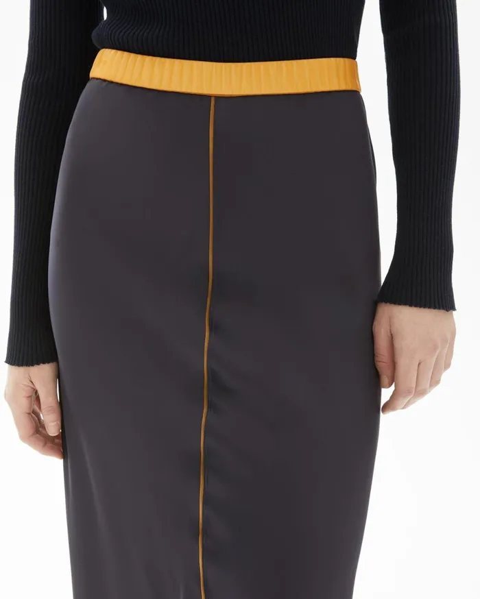 Dresses and Skirts Women Helmut Lang Satin Slip Skirt Ink