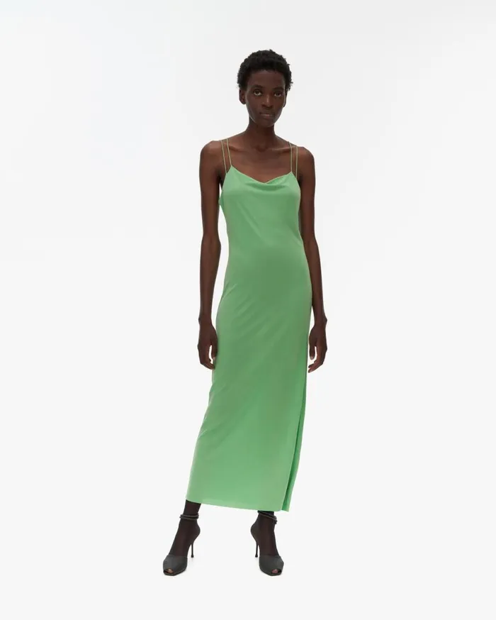 Dresses Women Helmut Lang Back Knot Dress Radiated Green