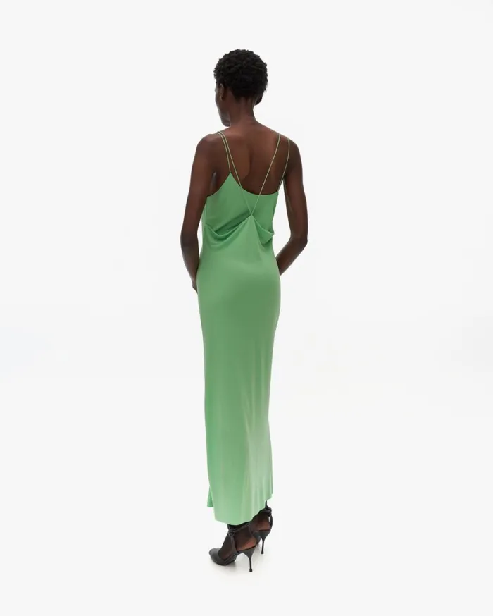 Dresses Women Helmut Lang Back Knot Dress Radiated Green