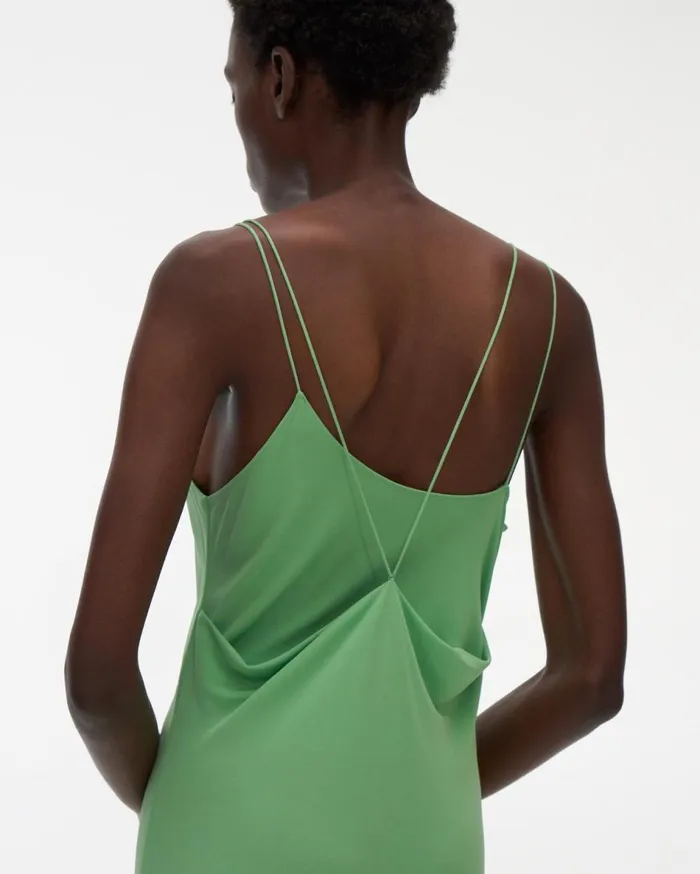 Dresses Women Helmut Lang Back Knot Dress Radiated Green