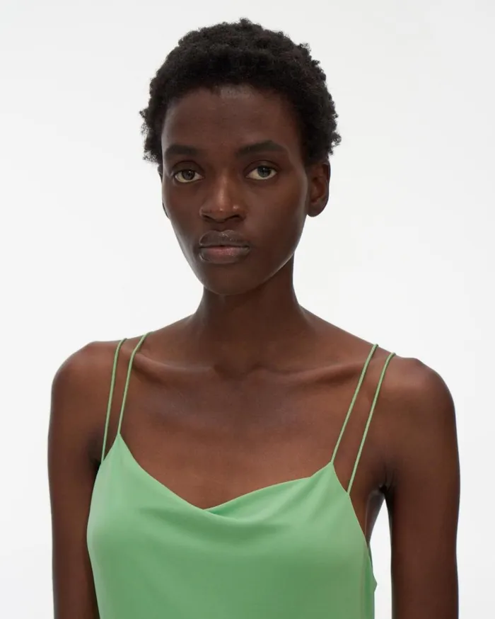 Dresses Women Helmut Lang Back Knot Dress Radiated Green