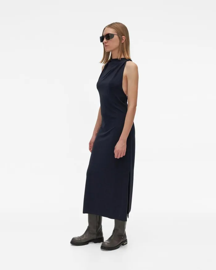 Dresses Women Helmut Lang Back Twist Dress Patrol Navy