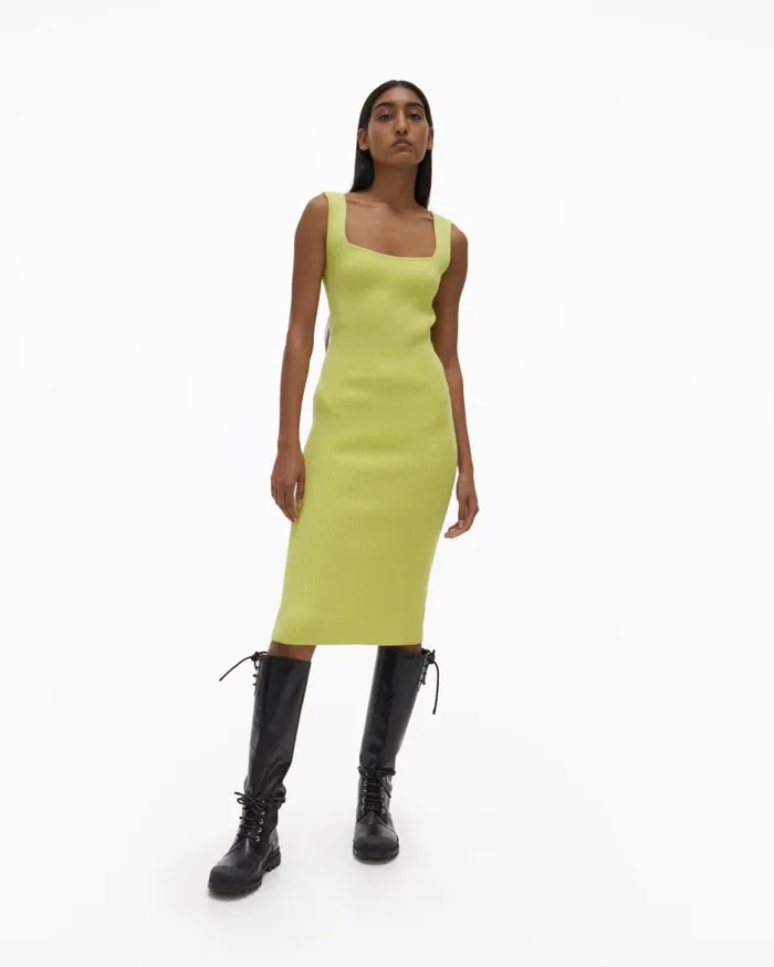 Dresses Women Helmut Lang Contour Dress Electric Yellow