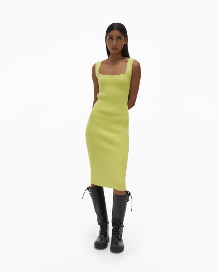 Dresses Women Helmut Lang Contour Dress Electric Yellow