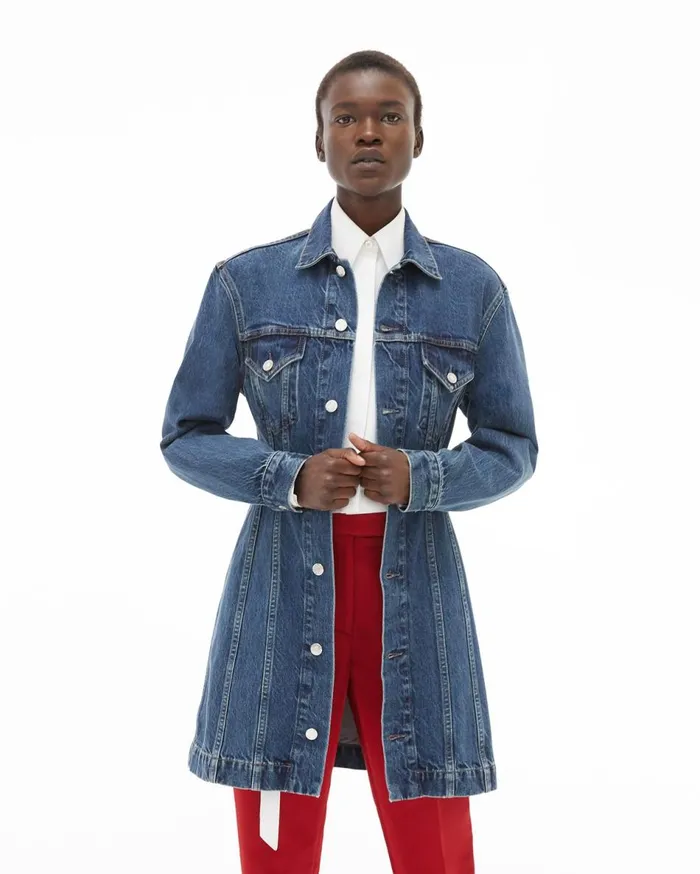 Dresses Women Helmut Lang Femme Trucker Dress Acc Mid Stone