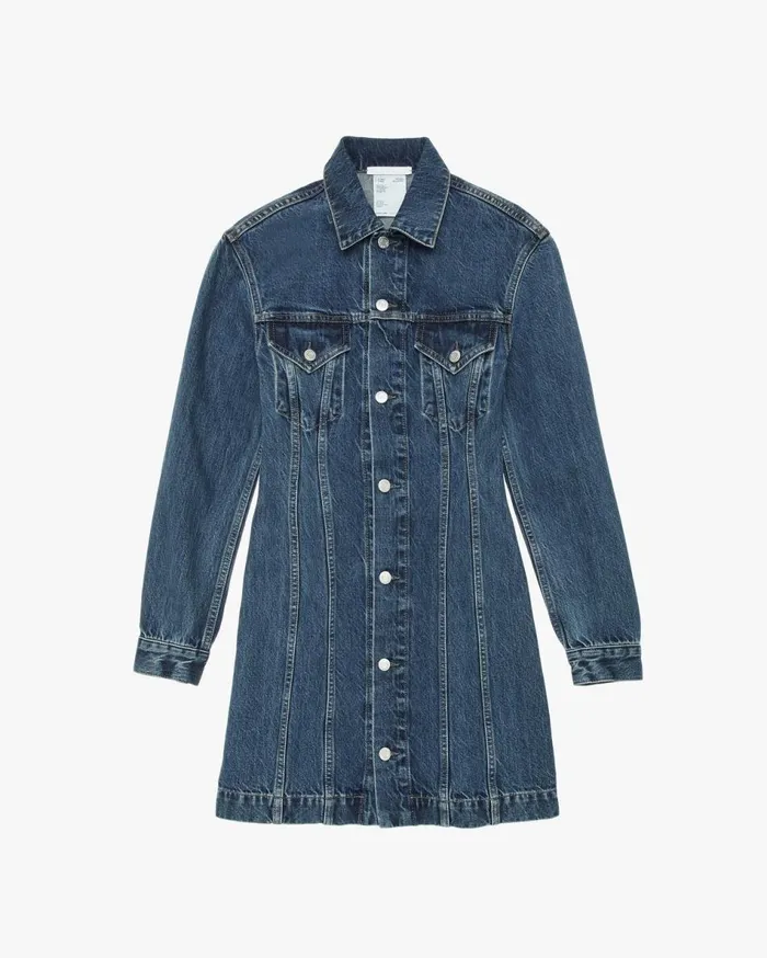 Dresses Women Helmut Lang Femme Trucker Dress Acc Mid Stone