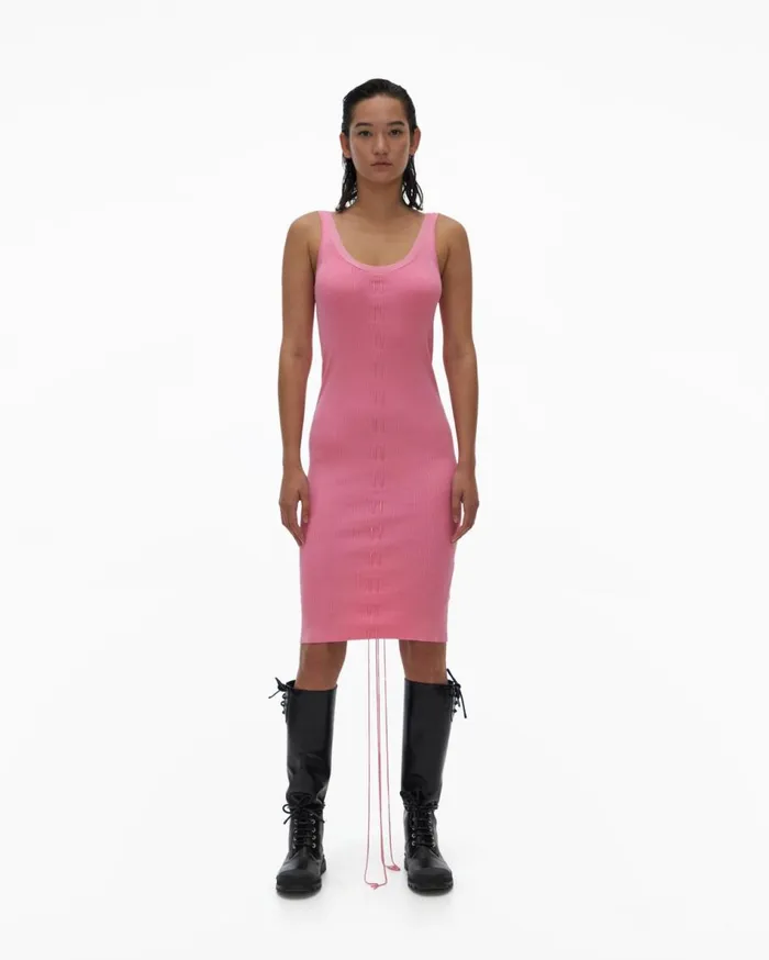 Dresses Women Helmut Lang Lacing Dress Disco Pink