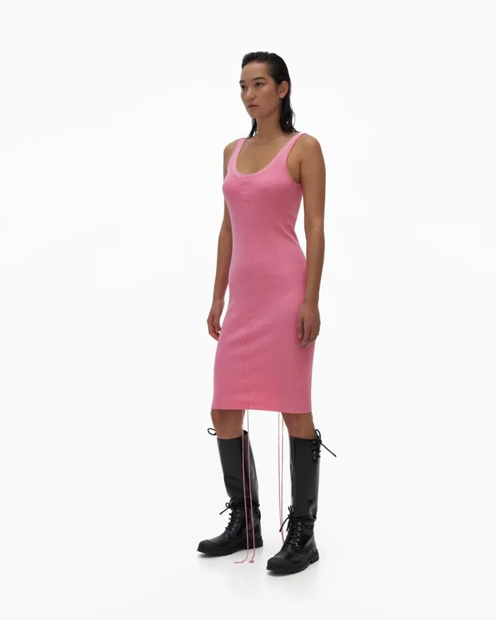 Dresses Women Helmut Lang Lacing Dress Disco Pink