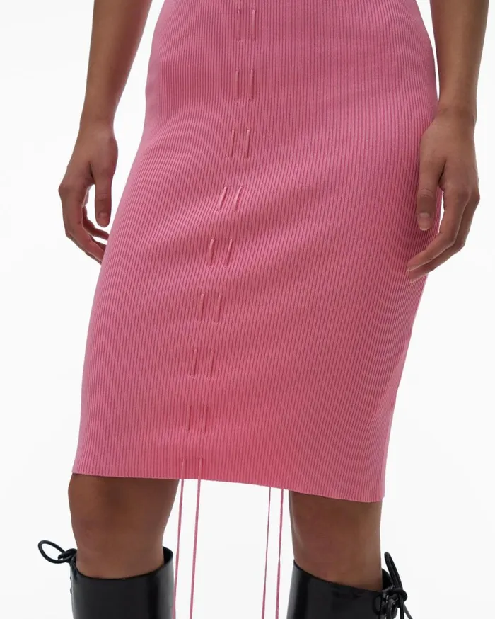 Dresses Women Helmut Lang Lacing Dress Disco Pink