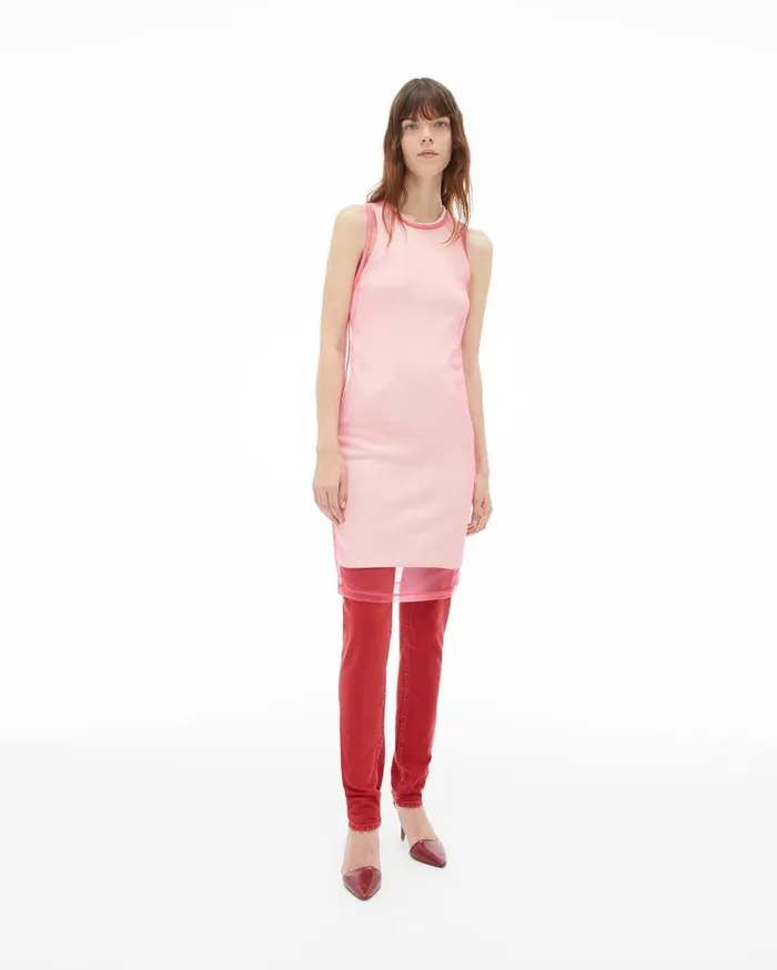 Dresses Women Helmut Lang Masc Tank Dress Prism Pink