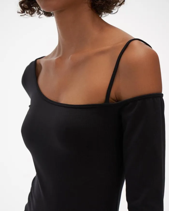 Dresses Women Helmut Lang One Shoulder Dress Black