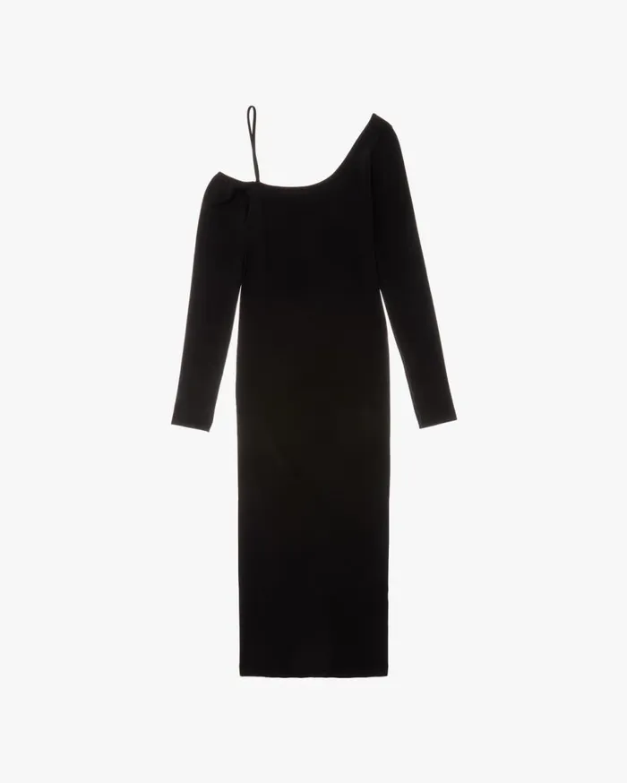 Dresses Women Helmut Lang One Shoulder Dress Black