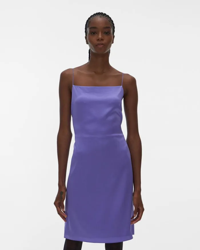 Dresses Women Helmut Lang OpenBack Silk Mini Dress Voltaic Purple