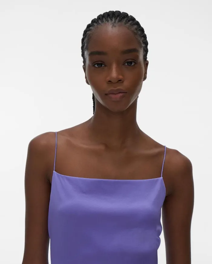 Dresses Women Helmut Lang OpenBack Silk Mini Dress Voltaic Purple
