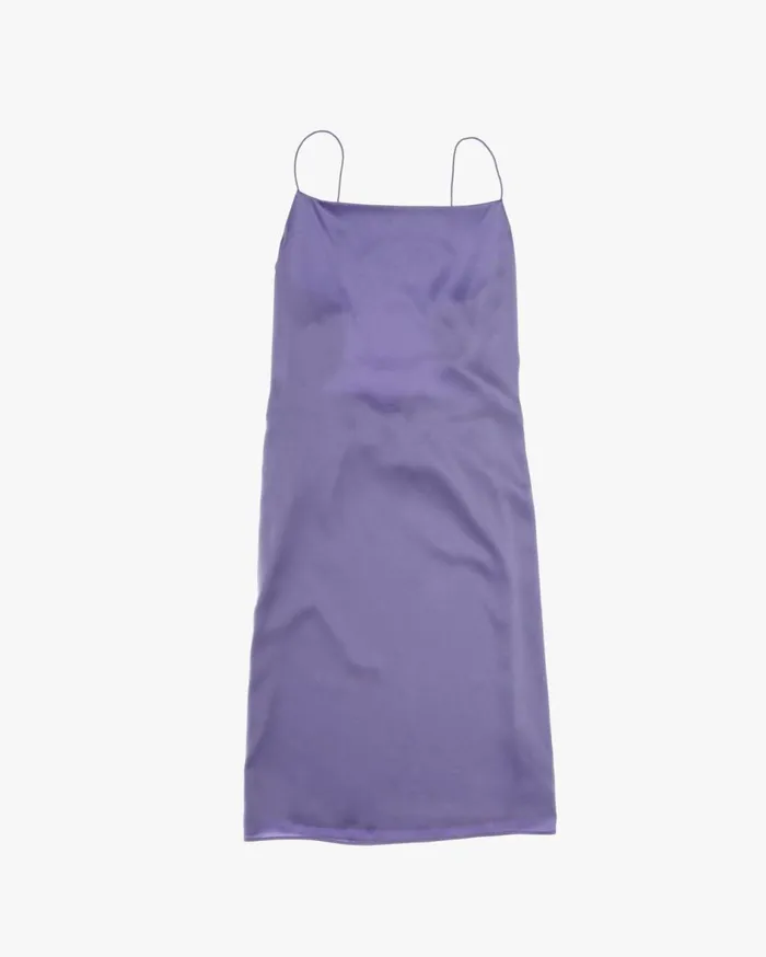 Dresses Women Helmut Lang OpenBack Silk Mini Dress Voltaic Purple