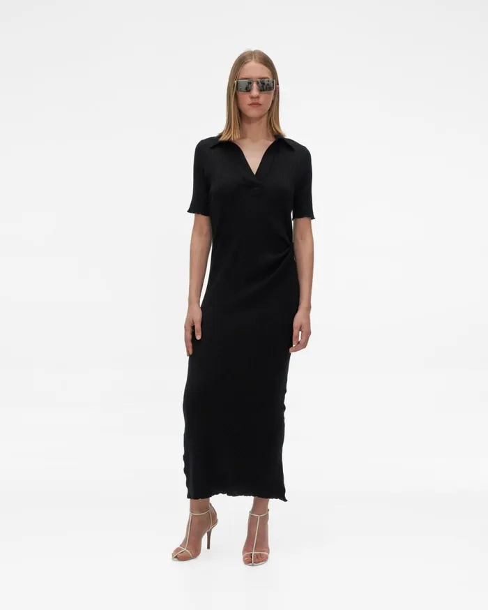 Dresses Women Helmut Lang Polo Dress Basalt Black