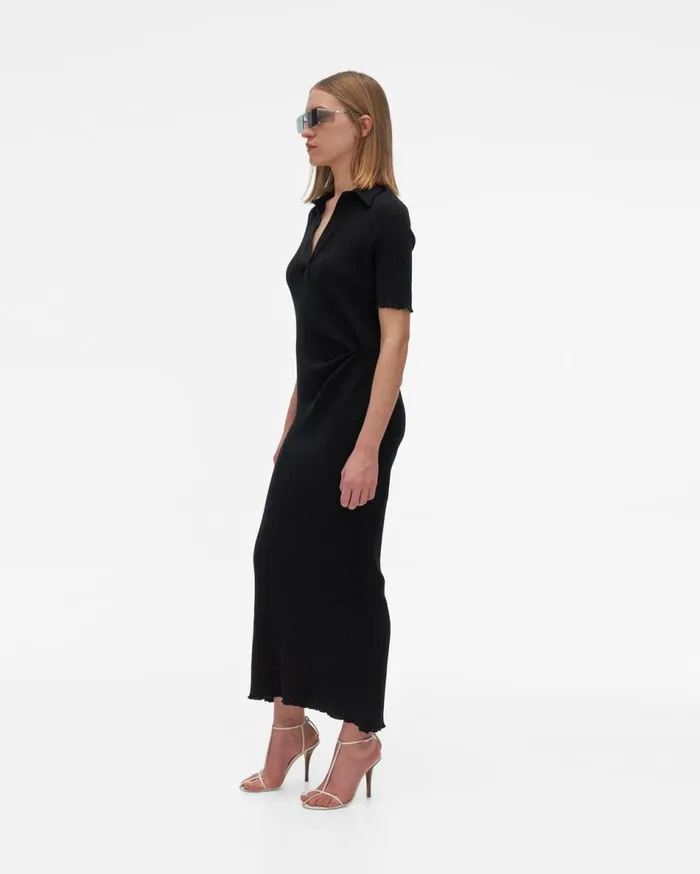 Dresses Women Helmut Lang Polo Dress Basalt Black