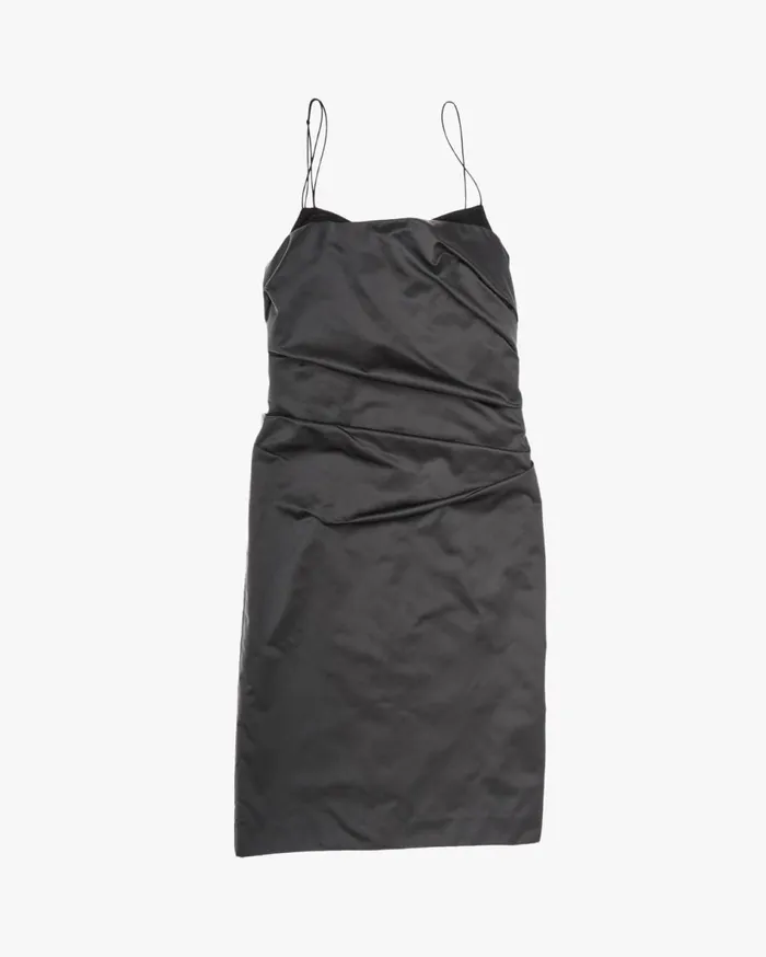 Dresses Women Helmut Lang Satin Mini Dress Silver Mist