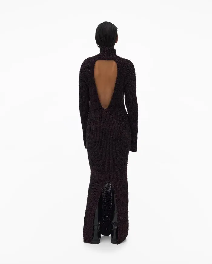 Dresses Women Helmut Lang Turtleneck Dress Crimson Night