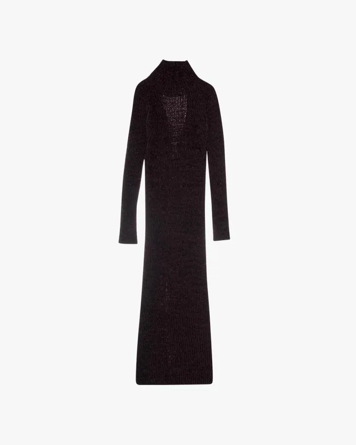 Dresses Women Helmut Lang Turtleneck Dress Crimson Night
