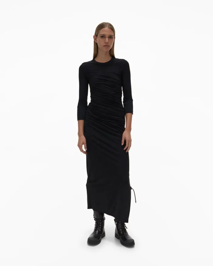 Dresses Women Helmut Lang Twist Dress Basalt Black