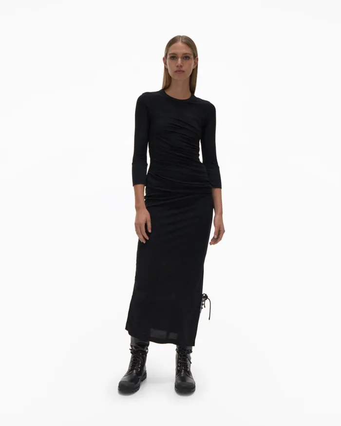 Dresses Women Helmut Lang Twist Dress Basalt Black