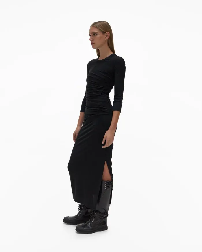 Dresses Women Helmut Lang Twist Dress Basalt Black