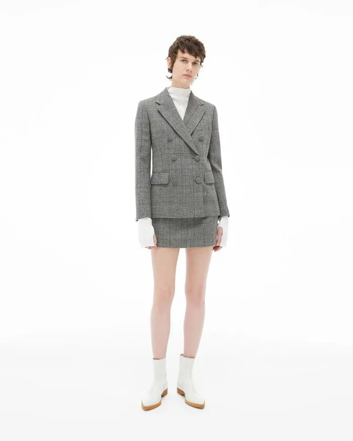 Jackets and Blazers Women Helmut Lang Double Breasted Blazer Charcoal