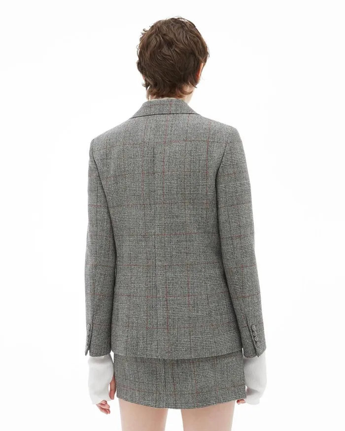 Jackets and Blazers Women Helmut Lang Double Breasted Blazer Charcoal