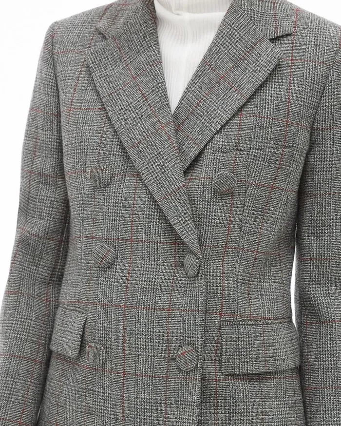 Jackets and Blazers Women Helmut Lang Double Breasted Blazer Charcoal