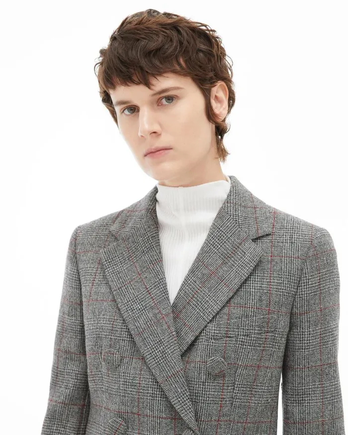 Jackets and Blazers Women Helmut Lang Double Breasted Blazer Charcoal