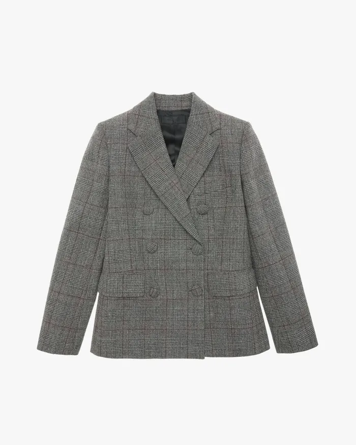 Jackets and Blazers Women Helmut Lang Double Breasted Blazer Charcoal