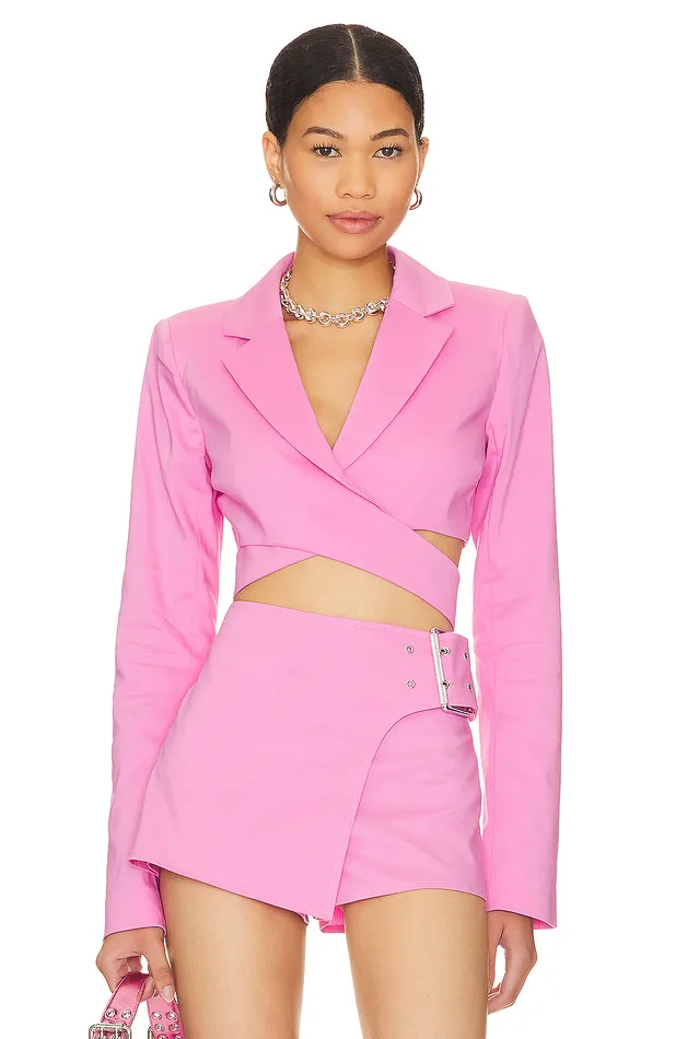 Jackets and Coats Women Lovers and Friends August Wrap Blazer Orchid Pink