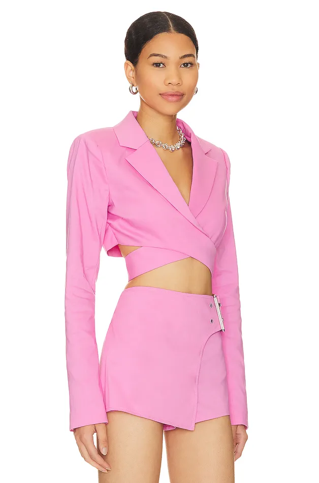 Jackets and Coats Women Lovers and Friends August Wrap Blazer Orchid Pink