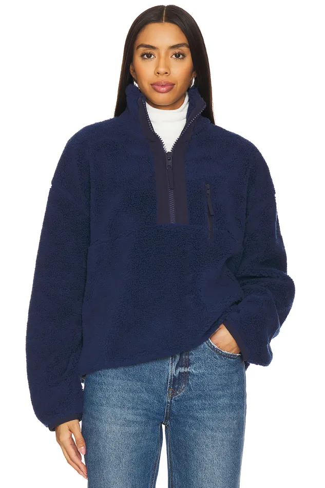Jackets and Coats Women Lovers and Friends Kelsey Half Zip Pullover Navy Blue Jackets and Coats Women Lovers and Friends Kelsey Half Zip Pullover Navy Blue