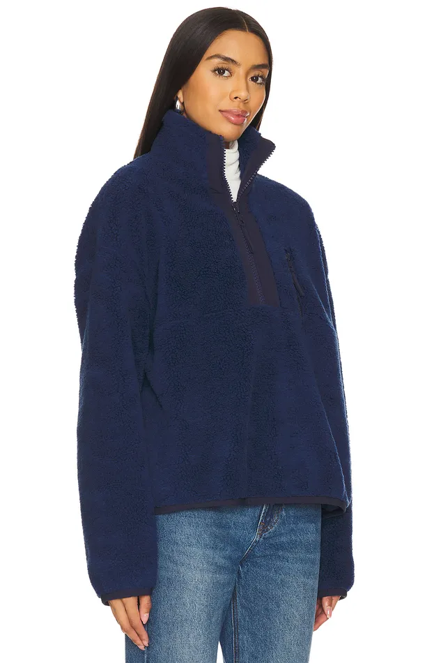 Jackets and Coats Women Lovers and Friends Kelsey Half Zip Pullover Navy Blue