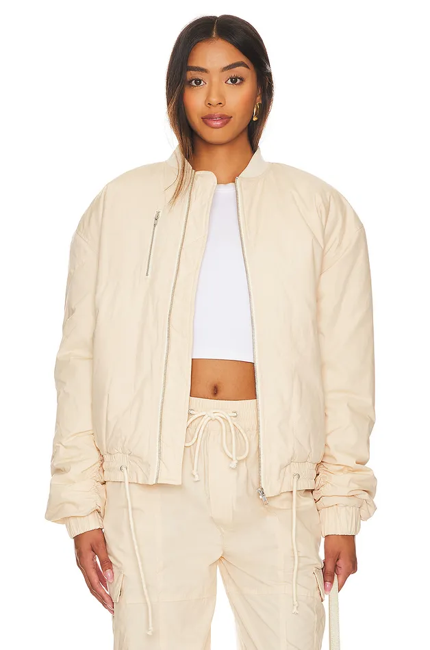 Jackets and Coats Women Lovers and Friends X Lindsi Lane Wren Bomber Jacket Macadamia Neutral Jackets and Coats Women Lovers and Friends X Lindsi Lane Wren Bomber Jacket Macadamia Neutral