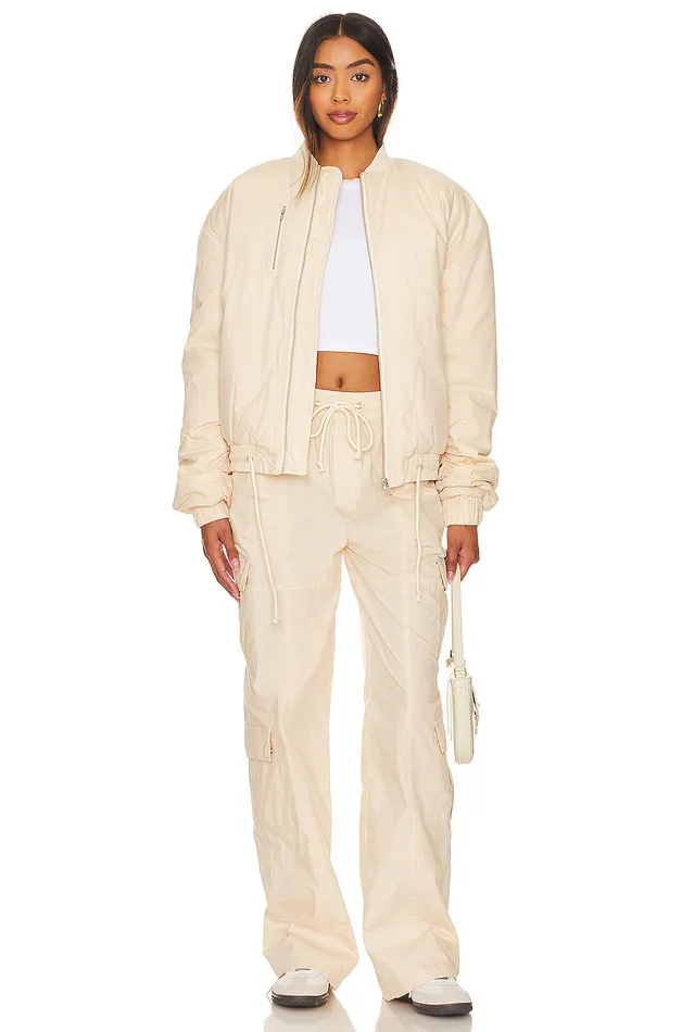 Jackets and Coats Women Lovers and Friends X Lindsi Lane Wren Bomber Jacket Macadamia Neutral Jackets and Coats Women Lovers and Friends X Lindsi Lane Wren Bomber Jacket Macadamia Neutral