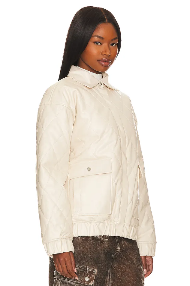 Jackets and Coats Women Lovers and Friends X Rachel Rylee Faux Leather Jacket Bone White