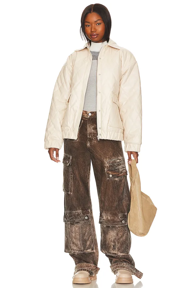 Jackets and Coats Women Lovers and Friends X Rachel Rylee Faux Leather Jacket Bone White