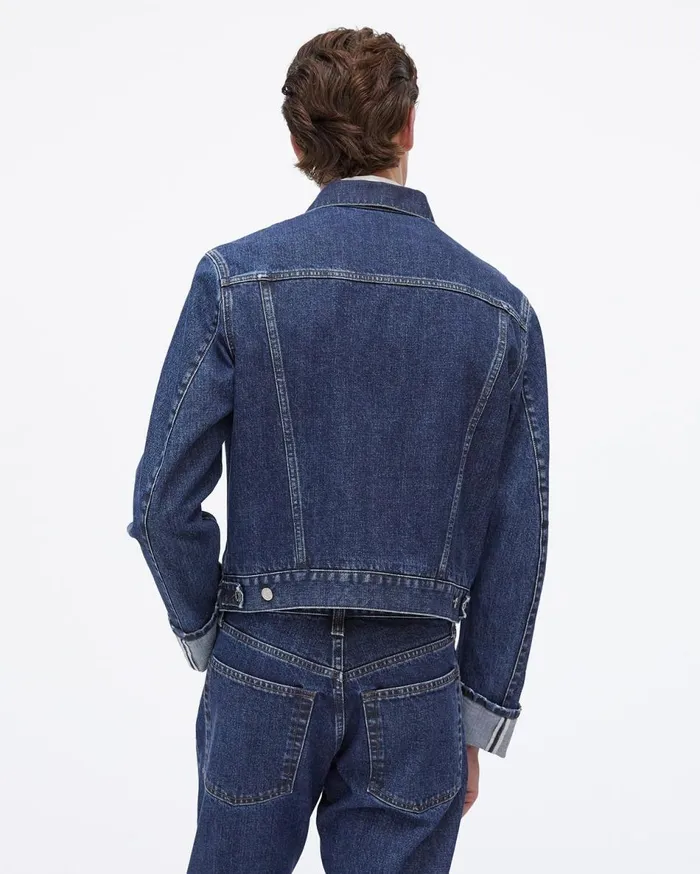 Jackets Men Helmut Lang Cuffed Monogram Masc Trucker Jean Jacket Dark Stone Wash