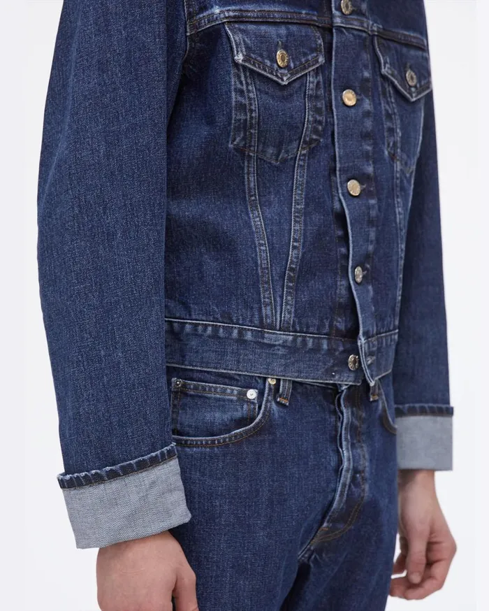 Jackets Men Helmut Lang Cuffed Monogram Masc Trucker Jean Jacket Dark Stone Wash
