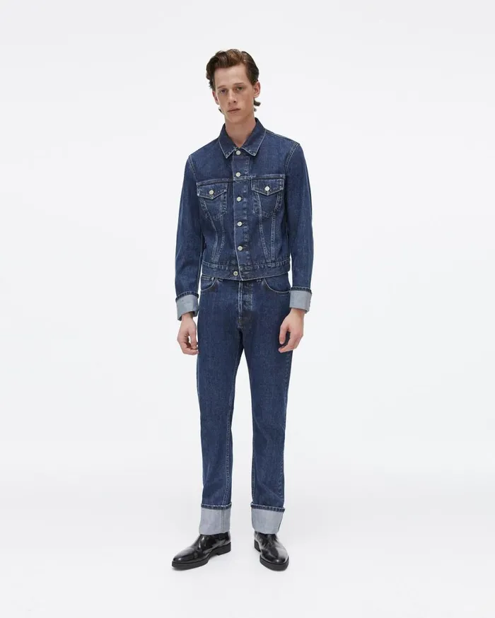 Jackets Men Helmut Lang Cuffed Monogram Masc Trucker Jean Jacket Dark Stone Wash