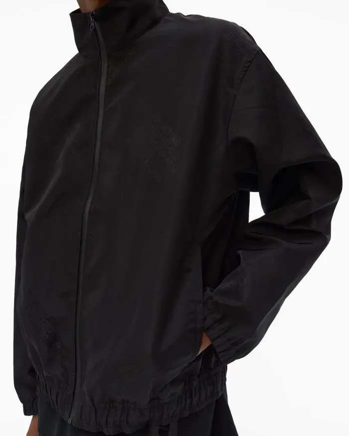 Jackets Men Helmut Lang Logo Track Jacket Basalt Black