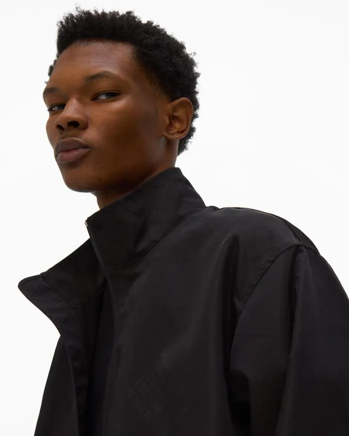 Jackets Men Helmut Lang Logo Track Jacket Basalt Black