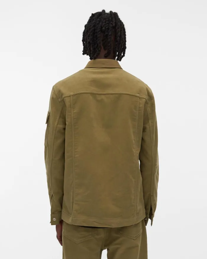 Jackets Men Helmut Lang Moleskin Trucker Jacket Pale Moss