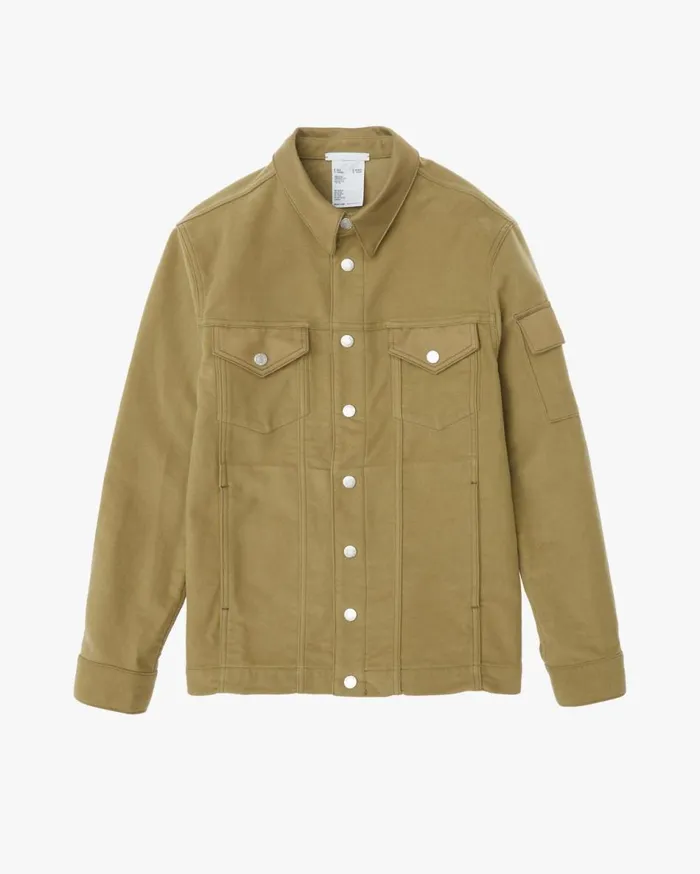 Jackets Men Helmut Lang Moleskin Trucker Jacket Pale Moss