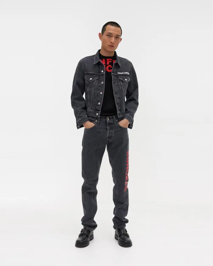 Jackets Men Helmut Lang Willie Norris Masc Trucker Jean Jacket Acc Midnight Stone Universe